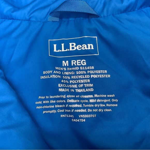 L.L. Bean Men’s Blue Full Zip Utility Vest. Men’s Size Med Medium. - Picture 6 of 7